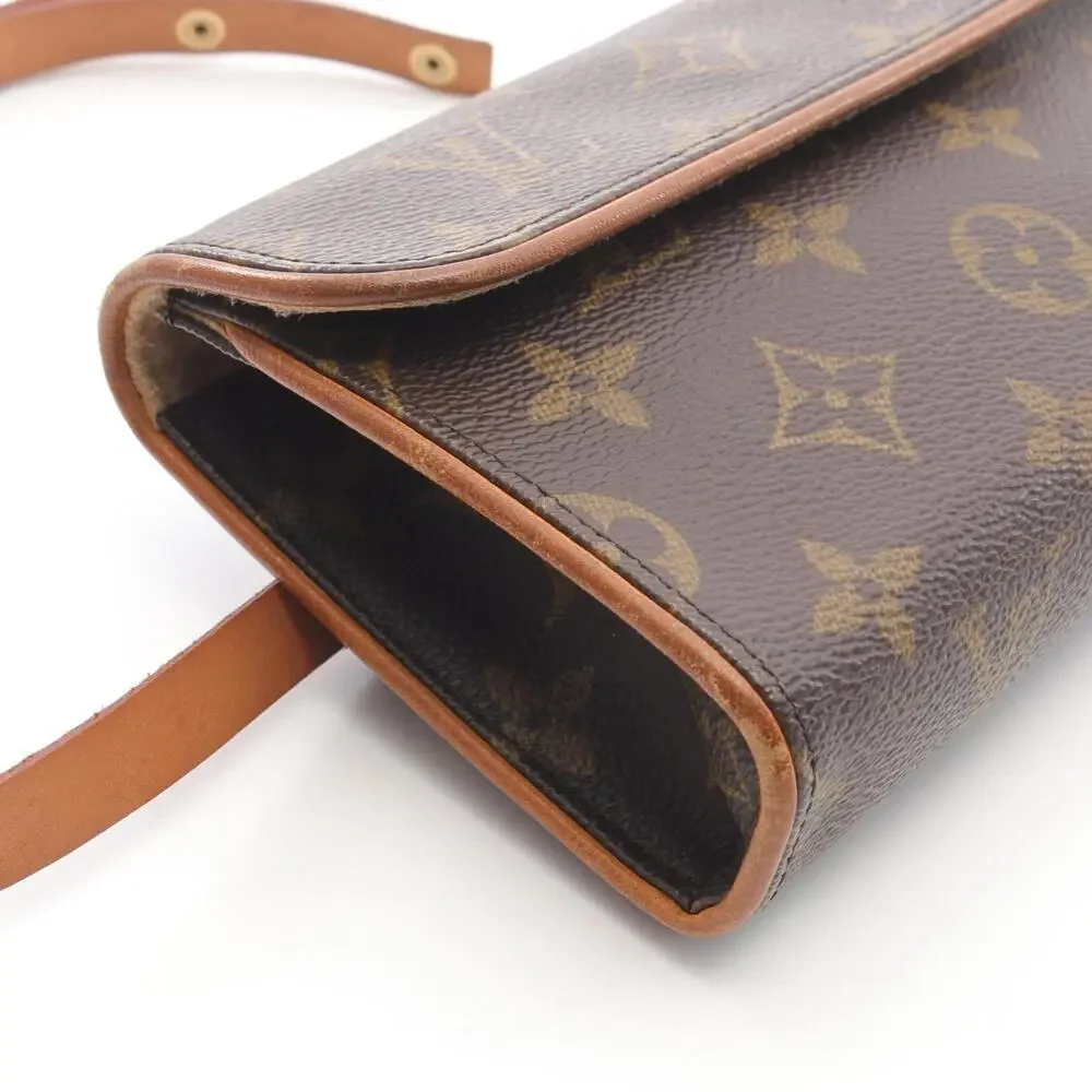 LOUIS VUITTON Authentic Brown Monogram Leather Pochette Fanny Pack - Picture 8 of 13